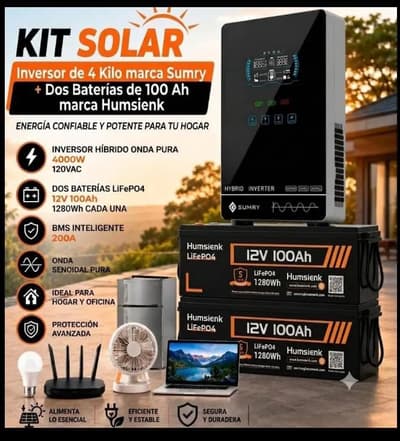 Kit Solar de respaldo Eléctrico 4k