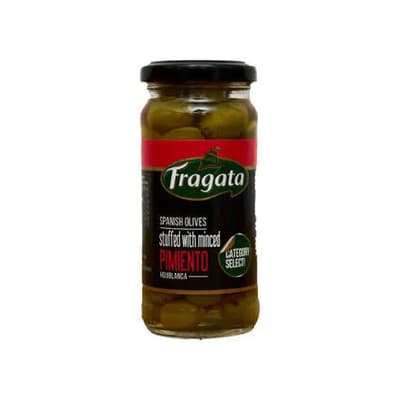 ACEITUNA VERDE RELLENO PIMIENTO POMO 235 GR FRAGATA