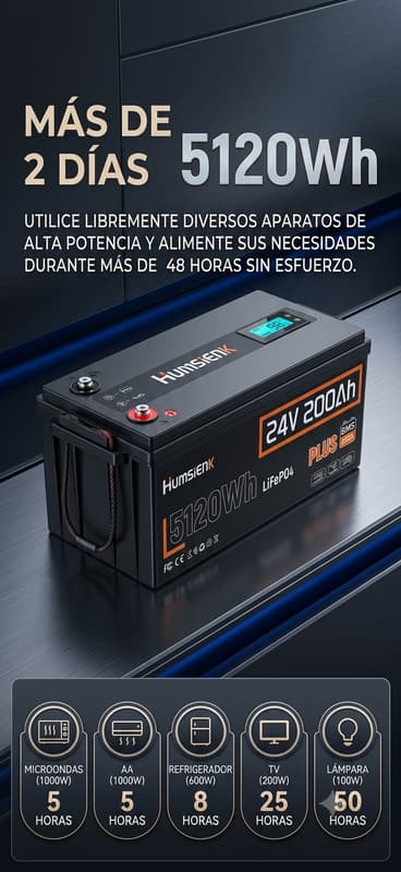 Batería Humsienk 24V 200ah