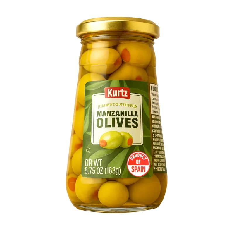 Aceitunas enteras 163g Kurtz