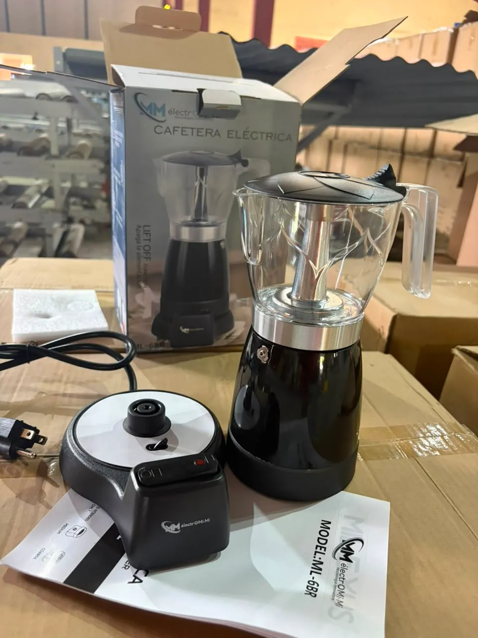 Cafetera eléctrica 6 tasas