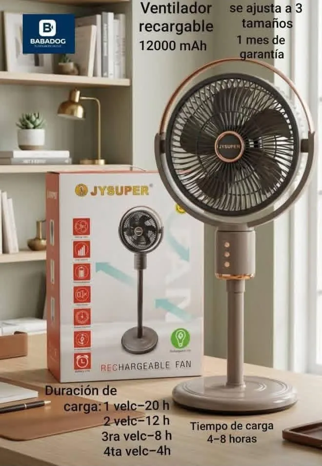 Ventilador recargable