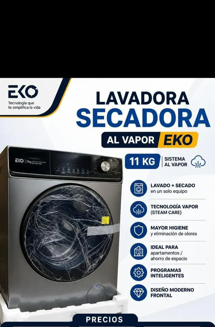 Lavadora Secadora a vapor 11Kg