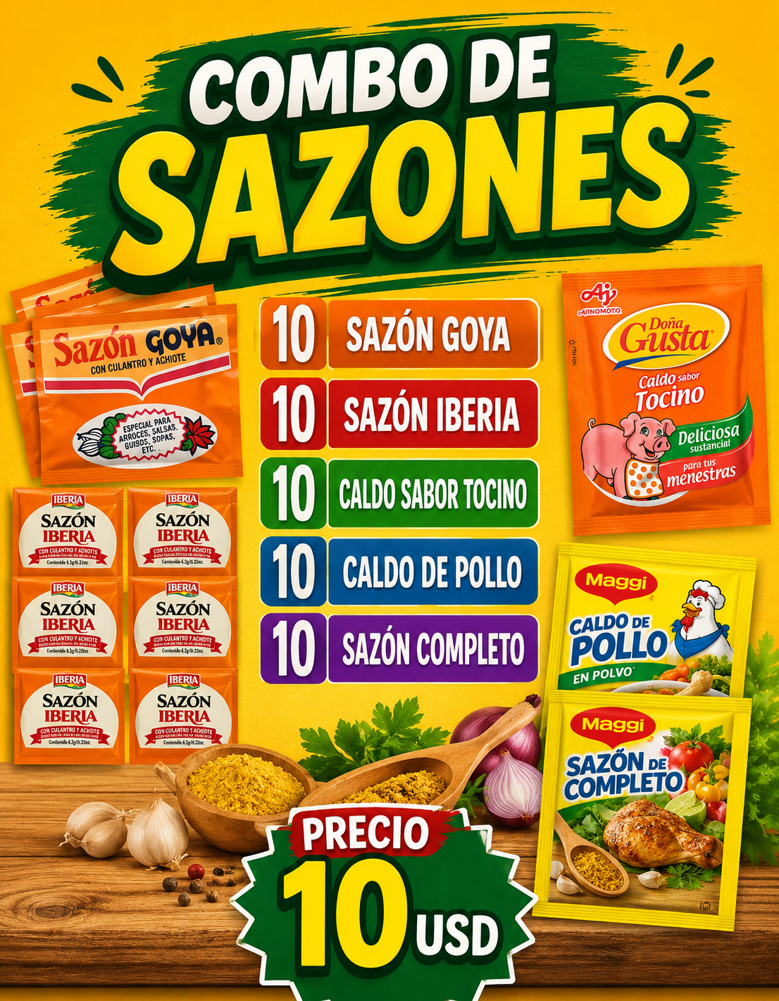 Combo de sazones