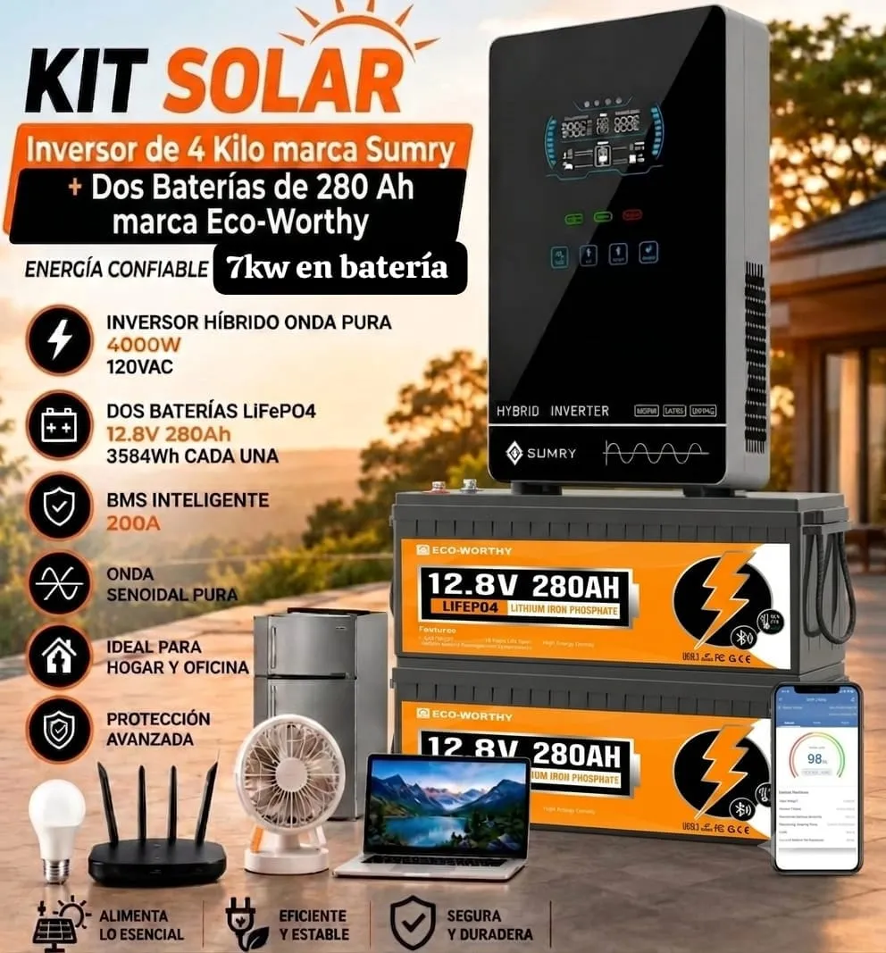 Kit Solar de respaldo Eléctrico 4k