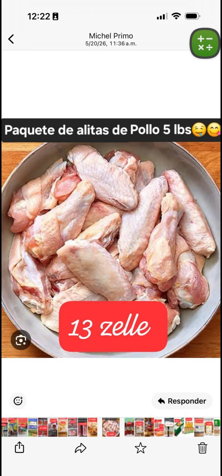 Alitas d pollo